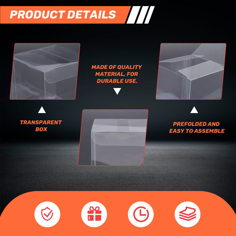 50Pcs 선물용 투명 플라스틱 상자 Pvc 포장 상자 - Packaging 리뷰 및 가격