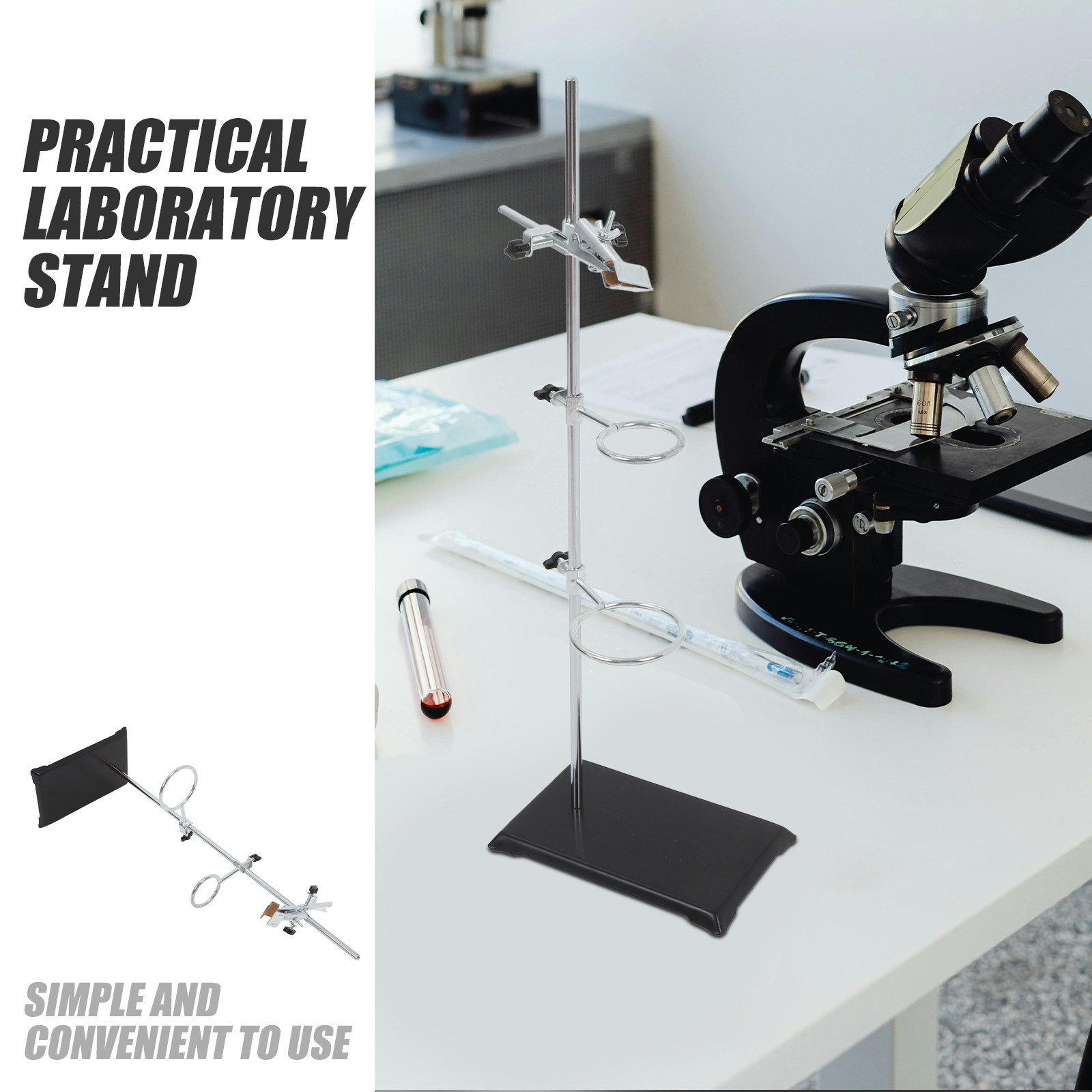 실험실용 링 스탠드, 철제 또는 스테인리스 스틸 재질, - Lab Equipment 리뷰 및 가격