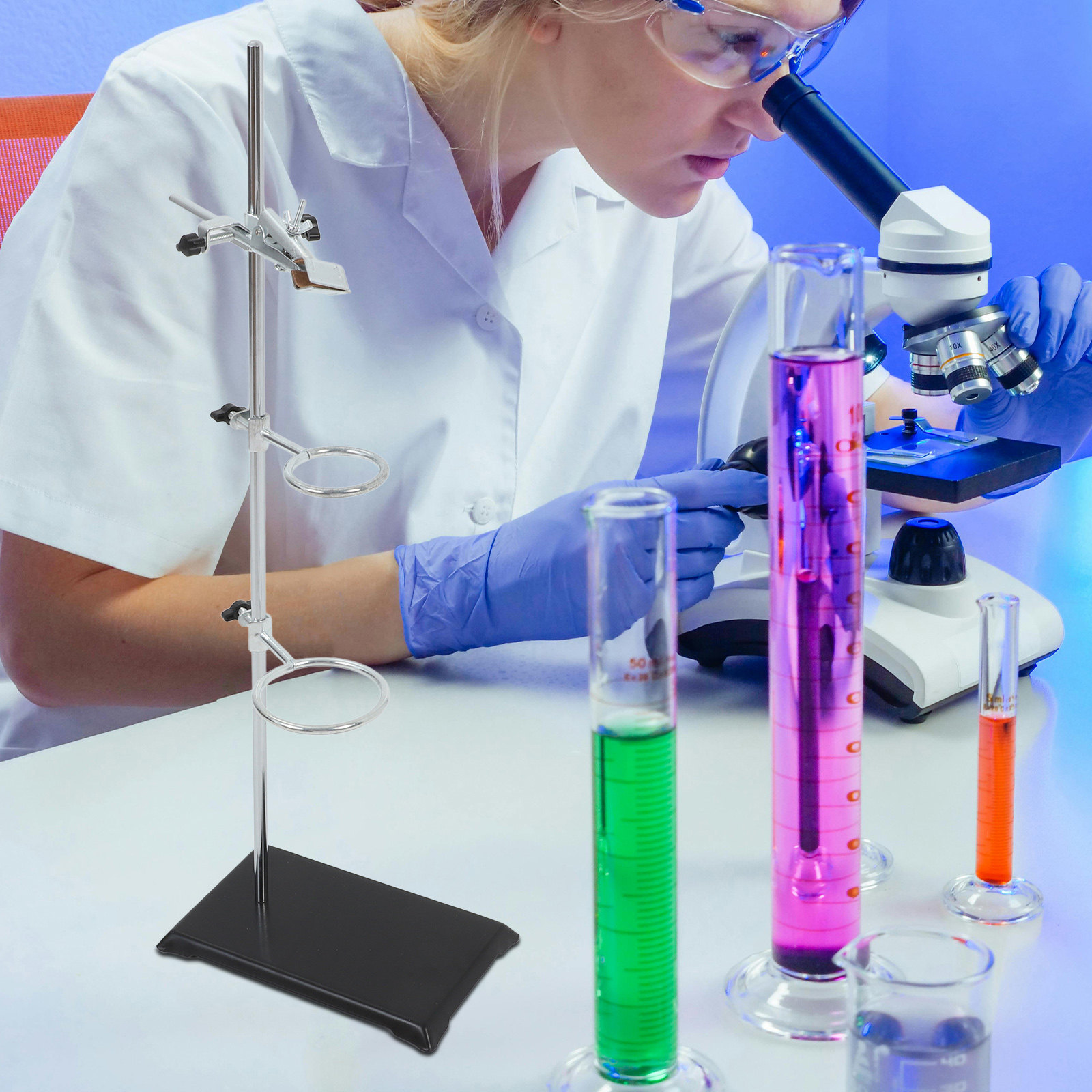 실험실용 링 스탠드, 철제 또는 스테인리스 스틸 재질, - Lab Equipment 리뷰 및 가격