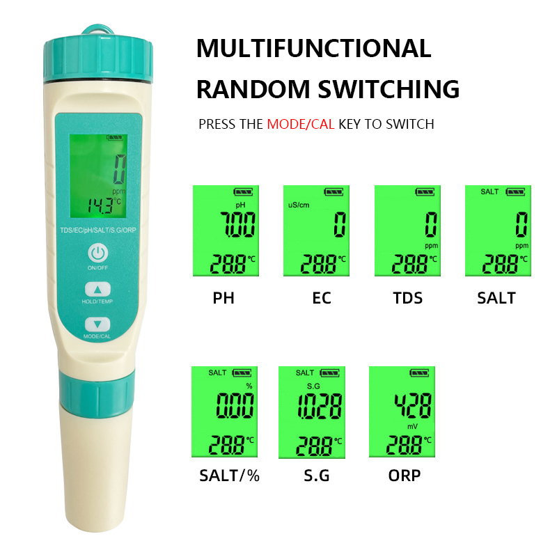 2023년 최신형 7 in 1 PH / TDS / EC - Ph Meter Digital Water Tester 리뷰 및 가격